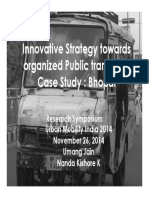 Innovative Strategy Towards Organized Public Transport - Case Study: Bhopal