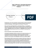 Astrologia Tradicional X Astrologia Humanista e Psicol Gic