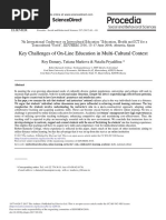 Key Challenges of On-Line Education in Multi-Cultural Context