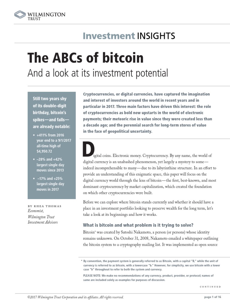 The ABCs of Bitcoin | PDF | Bitcoin | United States Dollar