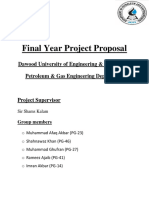 Final Year Project Proposal: Dawood University of Engineering & Technology Petroleum & Gas Engineering Department