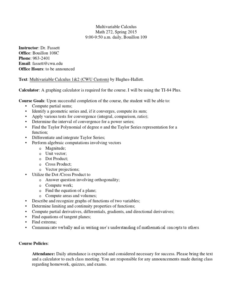 Multivariable Calculus 1 _ 多元微积分 – FBQA