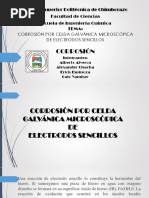 Corrosión Por Celda Galvánica Microscópica de Electrodos Sencillos