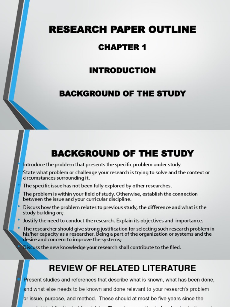 4 Research Paper Outline (2) | Experiment | Statistics