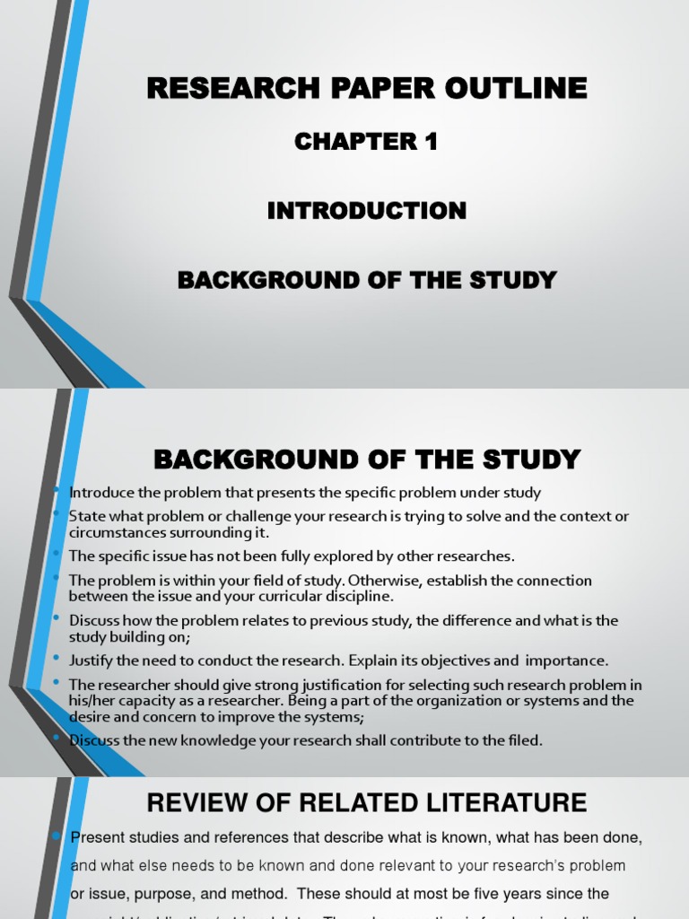 statistics research paper outline