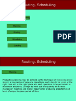 Routing, Scheduling: Aspects of Production Planning