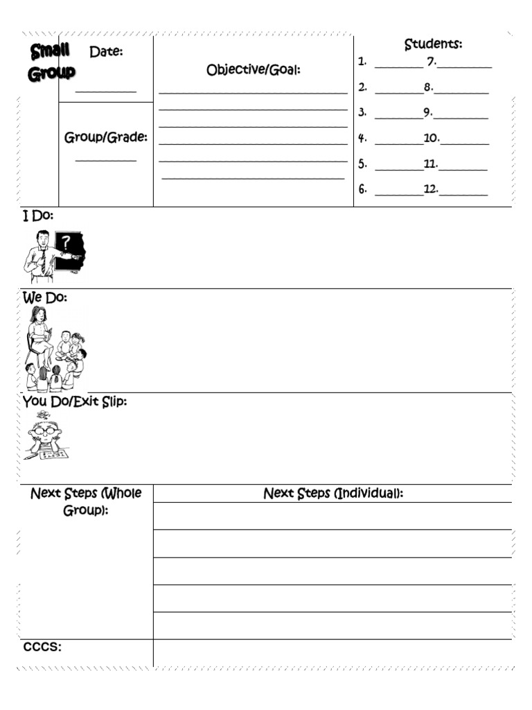 Small Group Lesson Plan Template | PDF | Career & Growth