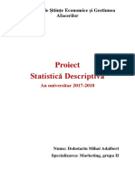 Proiect Statistica Prima Pagina