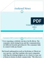 Weekend News: Vishap Mahajan MBA 2 C