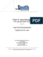 Order To Cash Manager: User Exit Enhancement