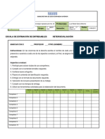 Escala de Estimación Entregables 1o