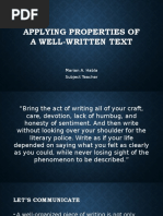 Download Applying Properties of a Well-written Text by Marian Antes Habla SN369829342 doc pdf