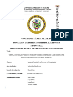 Informe Del Proyecto Simulación de Manufactura 