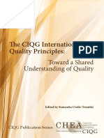 The CIQG International Quality Principles. Toward A Shared Understanding of Quatlity - Subrayado