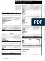 Monthly Budgeting Worksheet