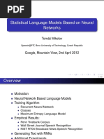 Statistical Language Models Based on Neural Networks