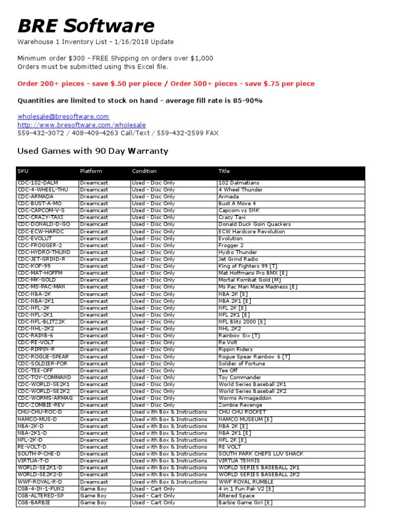 Bresoftware Warehouse1 | PDF | Leisure | Sports