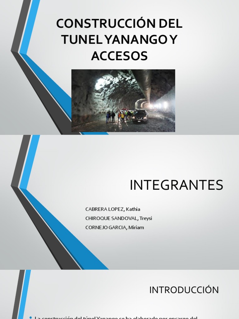 Longitud y detalles del túnel Yanango | PDF | Fundación (Ingeniería ...