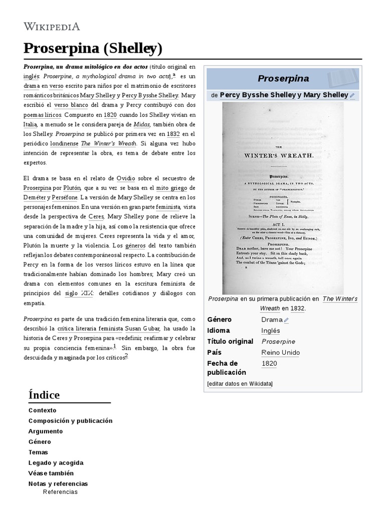 Proserpina (Shelley) PDF