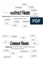 Abstract Nouns and Collective Nouns