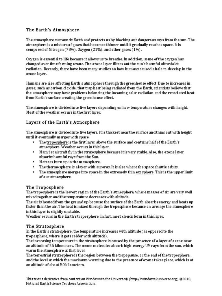 Worksheets Layers Of The Atmosphere Worksheet layers of the earths atmosphere worksheet includes background info student answer key pdf ionosphere atmospher