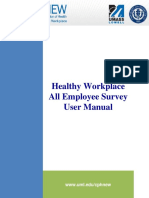 Healthy Workplace All Employee Survey User Manual: WWW - Uml.edu/cphnew