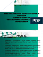 Peraturan Menteri Kesehatan Republik Indonesia Nomor 47 Tahun 2016 Tentang Penyelenggaraan Terapi Buprenorfina