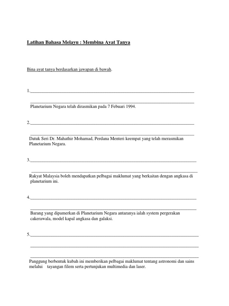 Bina Ayat Tanya Pdf