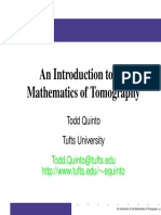 Intro To Math of Tomography