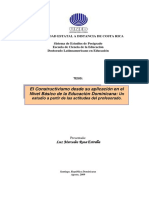 El Constructivismo Desde Su Aplicacion en El Nivel Basico