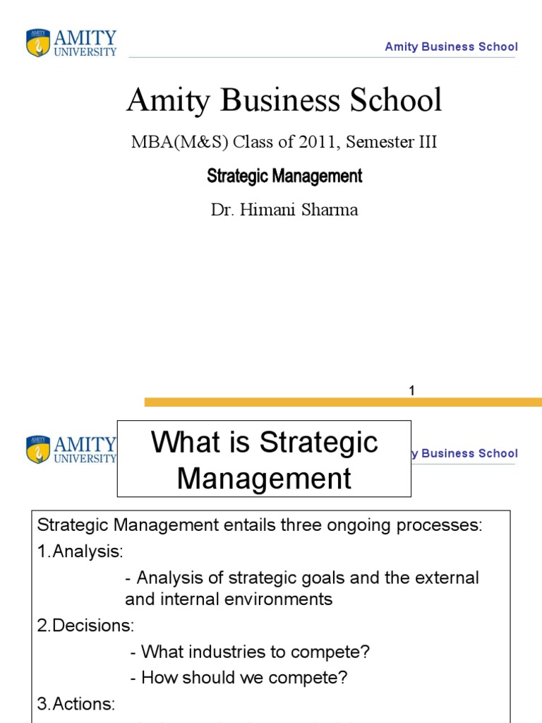 Strategic Management Overview and Process | PDF | Strategic Management ...