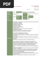 Asignaturoa de Introduccion a La Economia