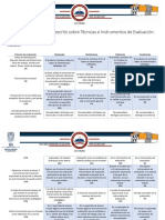 Rubrica para Texto Técnicas e Instrumentos de Evaluación.