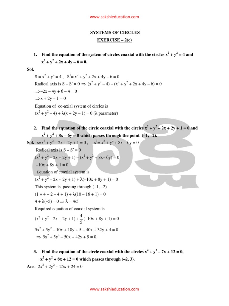02 02 System Of Circles 2 Pdf Circle Geometric Shapes
