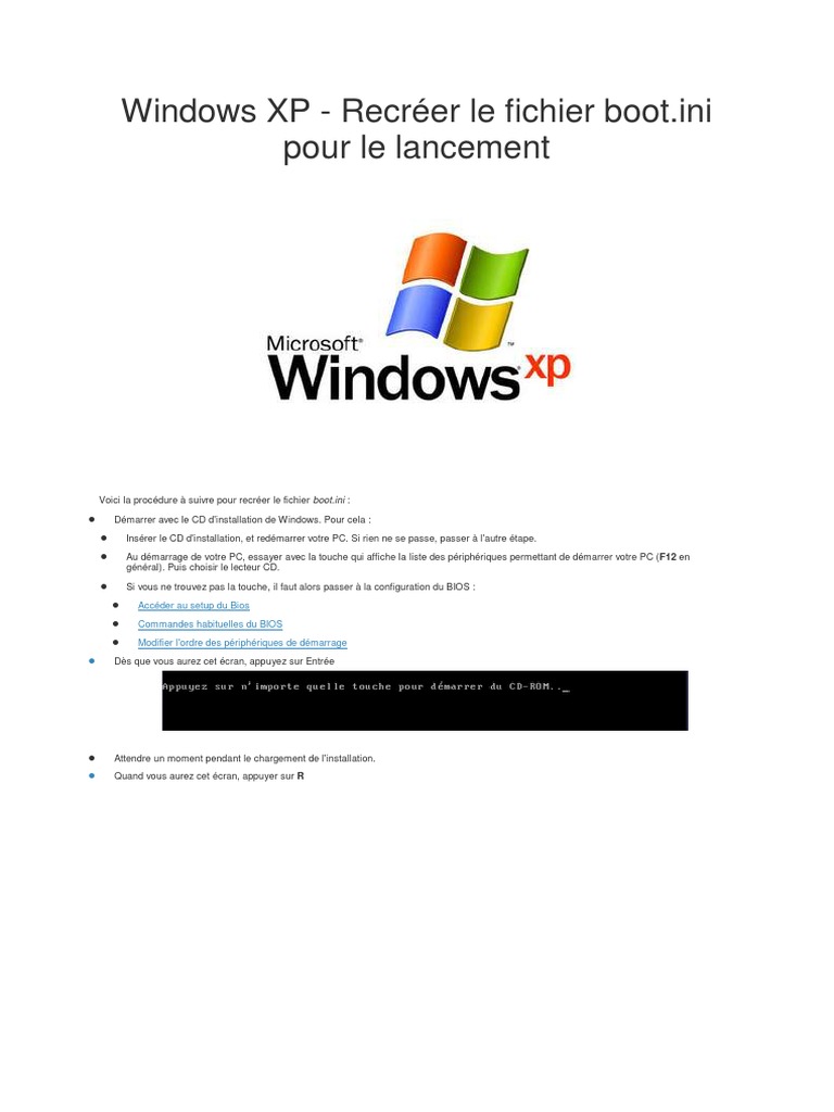Copier Fichier Boot Ini | Comment ouvrir boot ini sous Windows 10 – KDUH