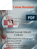 Terapi Cairan Resusitasi: DR Arief Munandar, Span, Kic Bagian Anestesi - Icu Rsud Brebes