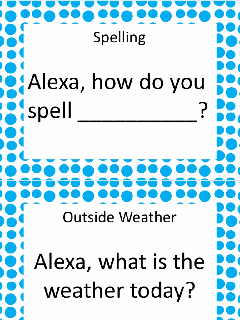 Spelling Alexa, How Do You Spell ? PDF