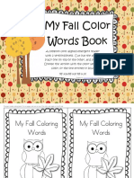 Fall Emergent Reader Coloring Words