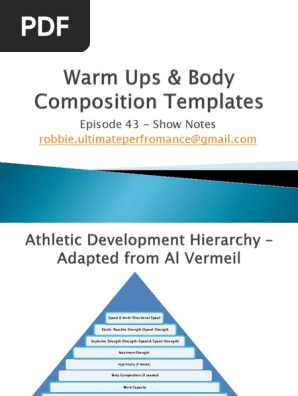 Episode 43 :Warm Ups & Body Composition Templates - Podcast Show Notes