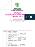 Takwim Pemulihan Khas 2017