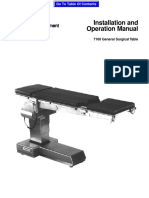 Ohio 7100 Operating Table - Installation and User Manual