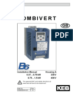Combivert: Installation Manual Housing A 0.37 0.75 KW 230 V 0.75 1.5 KW 400 V
