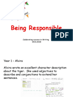 Being Responsible: Celebrating Success in Writing 19.01.2018