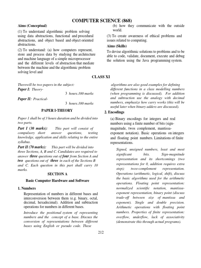 ISC Computer Science | PDF | Data Type | Boolean Algebra