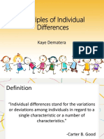 Principles of Individual Differences: Kaye Dematera
