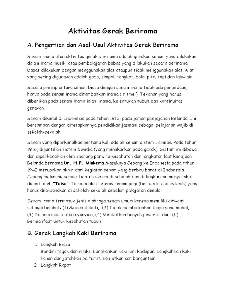 Aktivitas Gerak Berirama