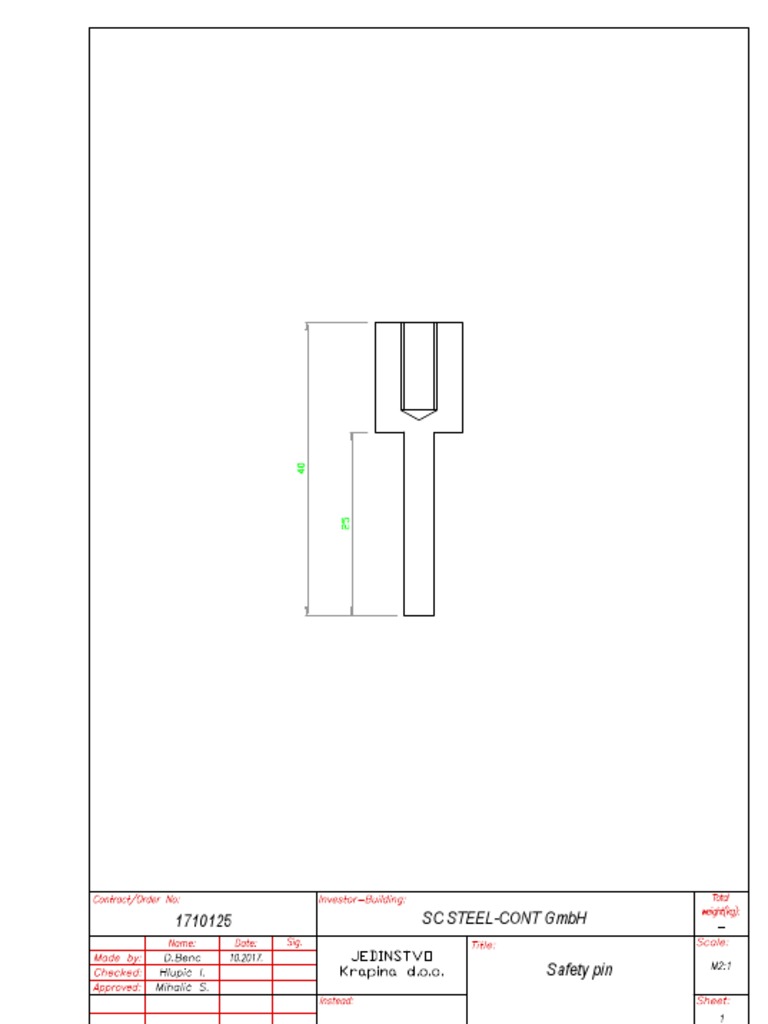SC STEEL-CONT GmbH Safety Pin 3259110450 | PDF