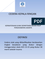 Cedera Kepala Ringan: Kepaniteraan Klinik Departemen Bedah Rsup Persahabatan Jakarta