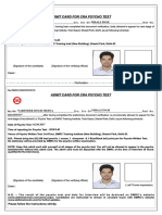Admit Card For Cra Psycho Test: Narender Singh Meena Nihals Ingh 12011505177