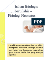 Perubahan Fisiologis Bayi Baru Lahir